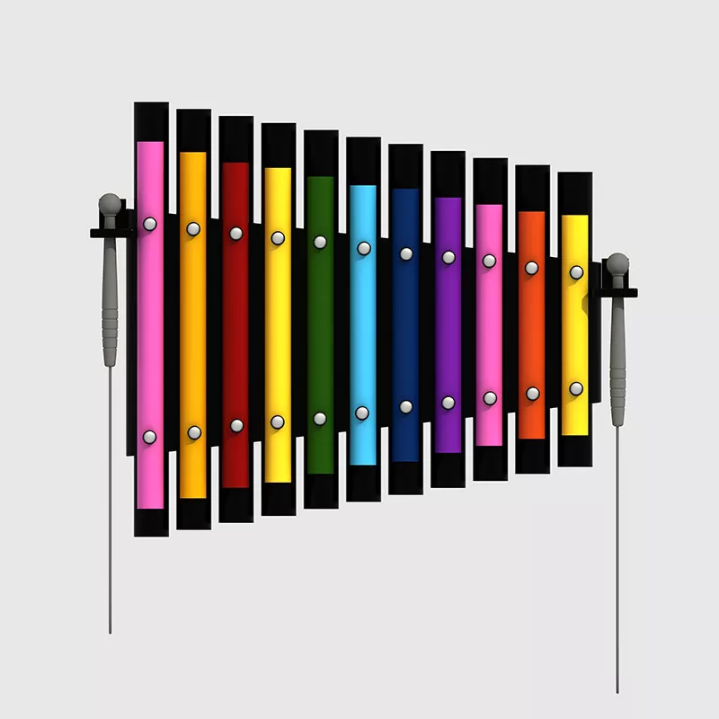 კედლის მეტალის დასარტყამი სათამაშო მუსიკალური ინსტრუმენტი